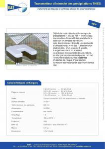 Mesureurs pluviomtriques BLET