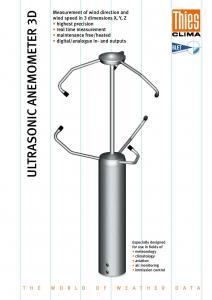 Anmomtre ultrasonic 3D THIES - Prsentation