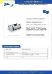 Capteur d'irradiance IRRB2 BLET