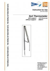 THERMOMETRE SOL STANDARD THIES - BLET