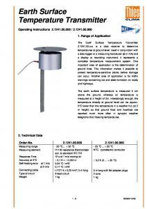 Thermo transmetteur de surface au sol THIES - BLET