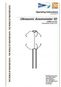 Anmomtre ultrasonic 3D THIES - Caractristiques