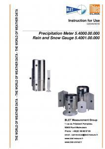 Pluviomtre Hellmann Thies - BLET
