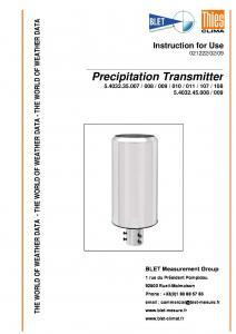 INDICATEUR DE PRECIPITATION THIES - BLET