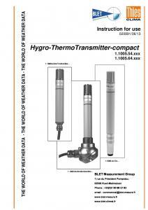 THERMO-HYGROMETRE COMPACT THIES - BLET