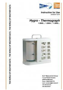 HYGRO-THERMOGRAPHE THIES - BLET