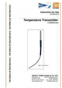 Transmetteur  indicateur de temprature air/eau