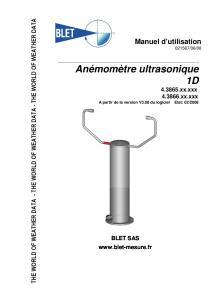 Anmomtre  ultrason de tunnels 1D THIES