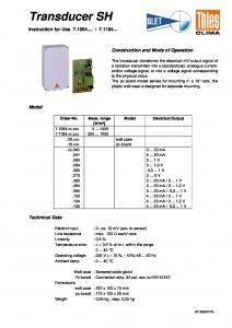 Convertisseur de Mesure SH