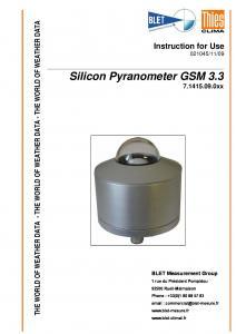 Pyranomtre GSM 3.3 - Rayonnement Global