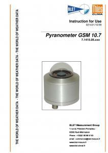 Pyranomtre GSM 10.7 THIES