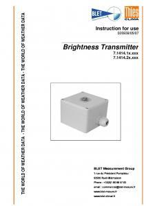 Indicateur de Luminosit Sensibilit Humaine THIES