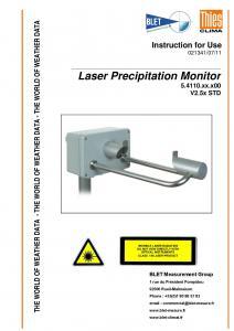 Disdromtre Laser THIES - BLET