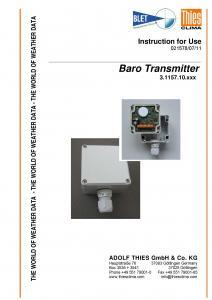 Baro-transmetteur standard THIES - BLET