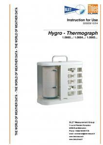 Hygro-thermographe THIES - BLET