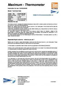 Thermomtre de lair - Mesure temprature maximum